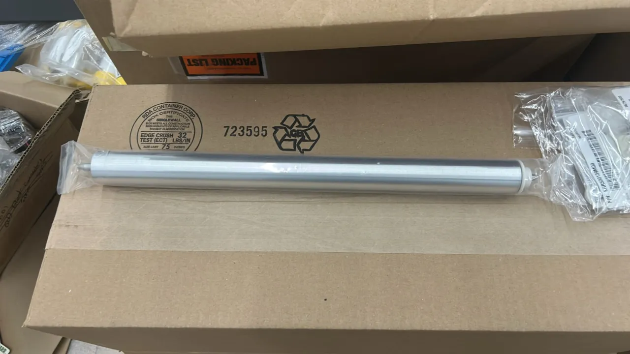 Industrial components package lot. Includes micro-step actuator assembly, cylindrical industrial cylinder, Unipower power supply unit, and remaining b