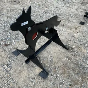 3/8" AR500 STEEL COYOTE SHOOTING TARGET W/ HEART FLAPPER