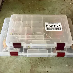 QTY OF (2) ORGANIZERS W/ MISC FISHING HOOKS, BAIT HOOKS,