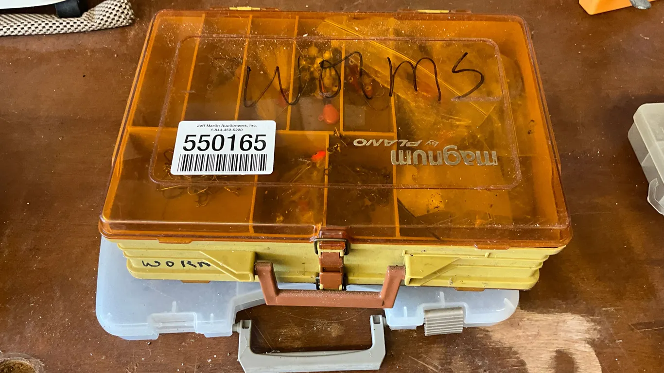 QTY OF (2) ORGANIZERS W/ MISC FISHING HOOKS, BAIT HOOKS,