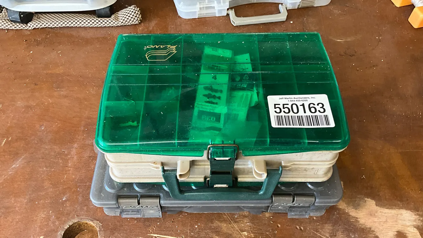 QTY OF (2) ORGANIZERS W/ MISC FISHING HOOKS, BAIT HOOKS,