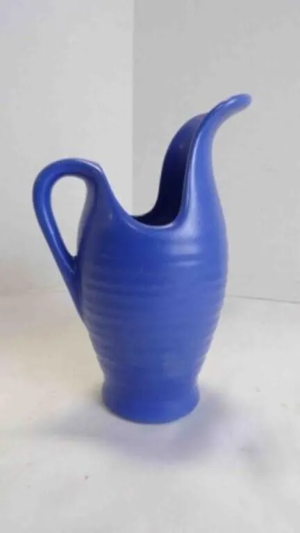 Vintage American Ringware Pottery Pitcher w/Handle