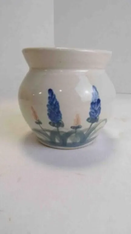 Vintage Hand-Painted Stoneware Pottery Crock