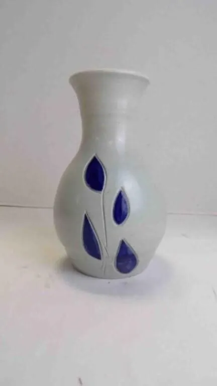 Vintage Salt-Glazed Stoneware Flower Vase/Vessel