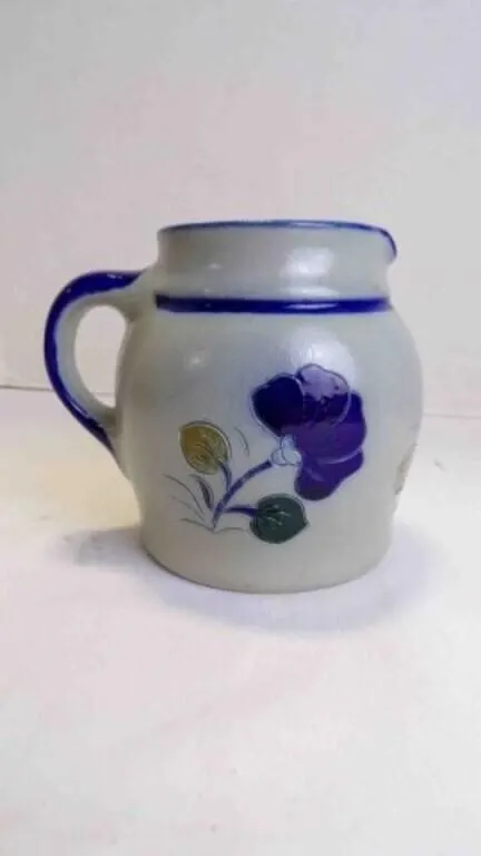 Traditional Salt-Glazed Stoneware Pitcher/Creamer