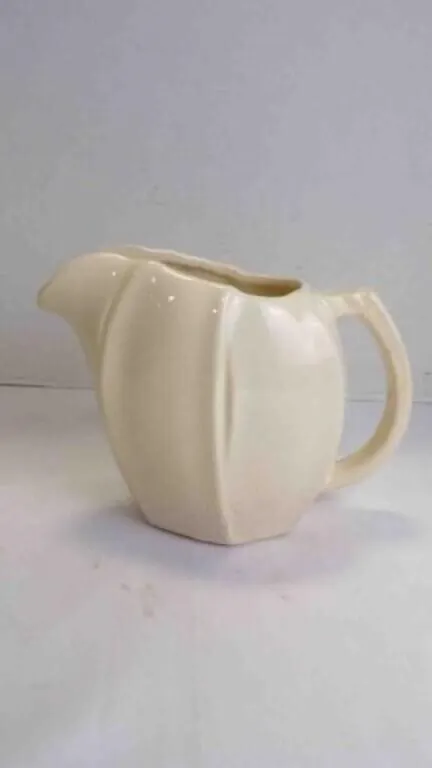 Vintage McCoy "Tulip Leaf" Glazed Ceramic Pitcher
