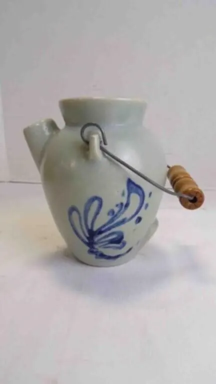 Vintage Salt-Glazed Stoneware Batter Jug/Pitcher