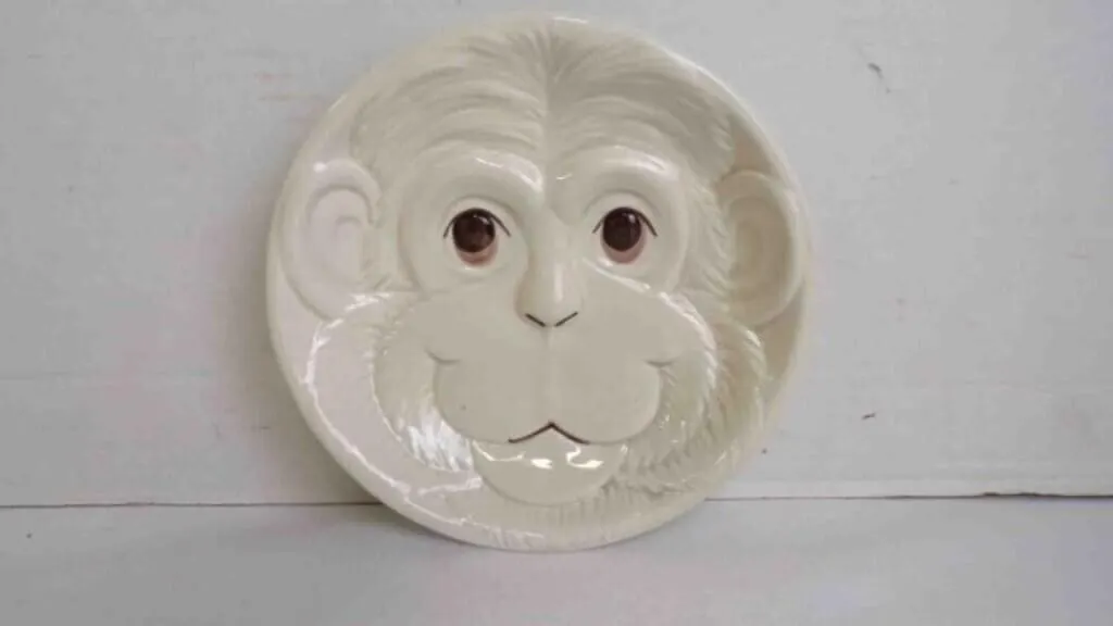 Vintage Fitz & Floyd Ceramic Monkey Trinket Dish
