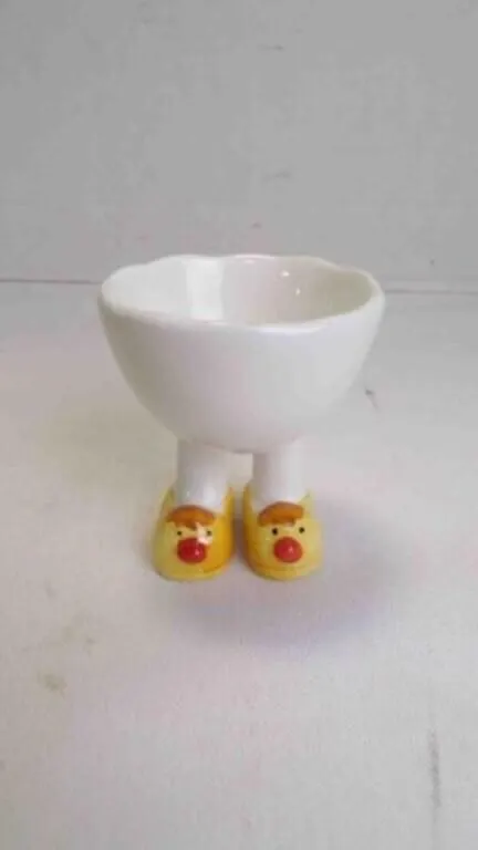 Vintage Small Ceramic Anthropomorphic Egg Cup