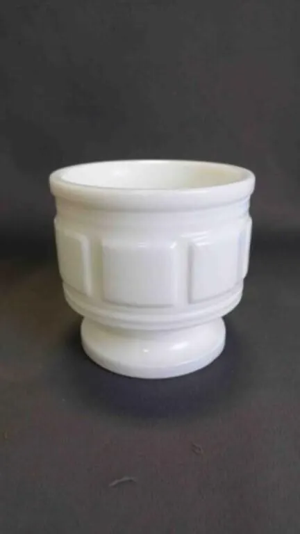 Vintage Randall Milk Glass "Block" Pattern Planter