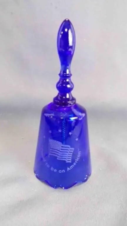 Vintage Fenton Glass "Pledge Of Allegiance" Bell