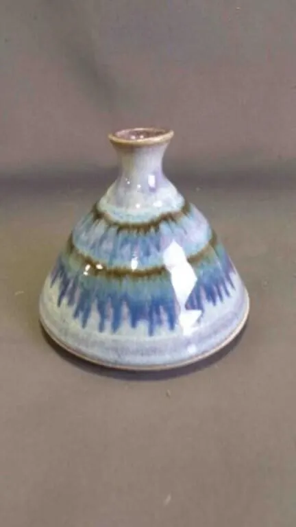 Vintage Dennis Pitter Ceramic Vase w/Drip-Glaze