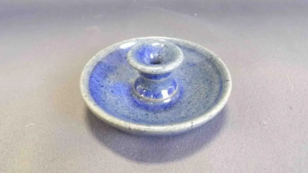 Vintage Ceramic Pottery Candlestick/Incense Holder