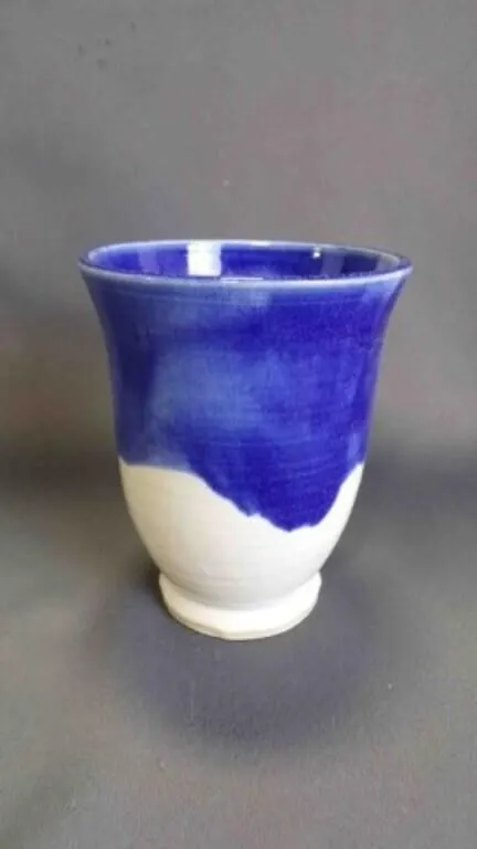 Vintage Ceramic Pottery Tumbler/Footed Cup