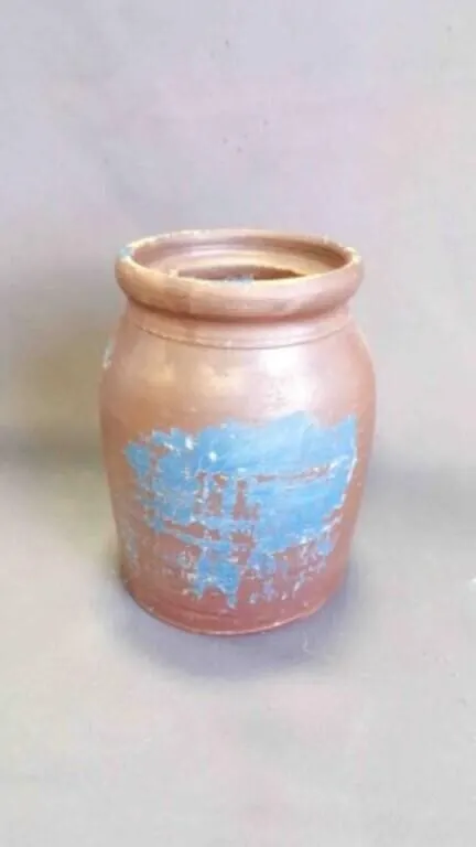Antique Brown Slip-Glazed Stoneware Crock Jar
