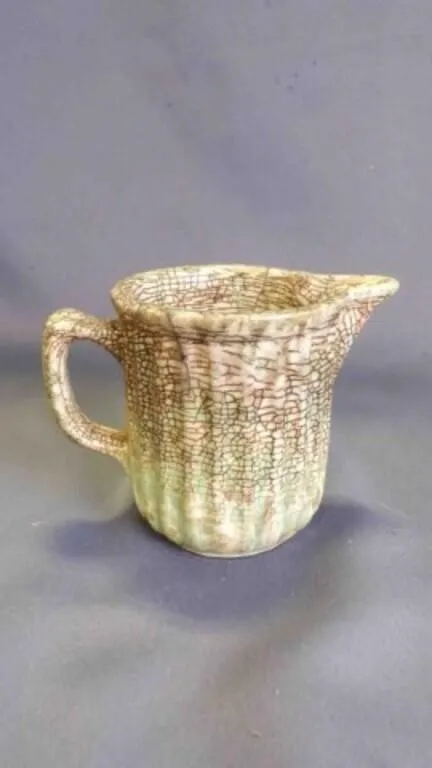 Antique Advertising Glazed Stoneware Pitcher