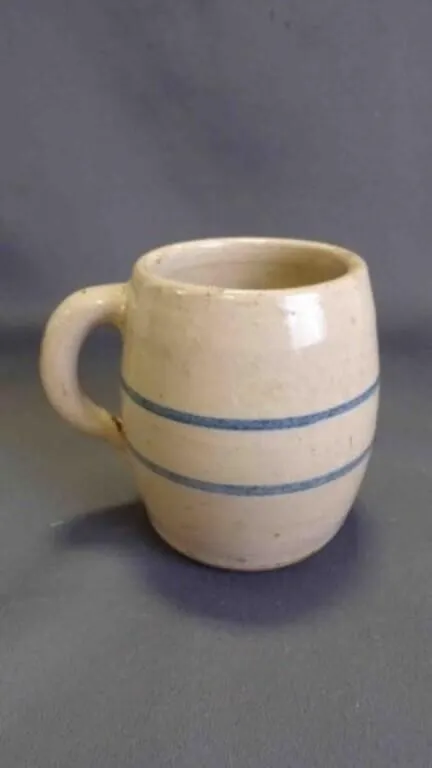 Vintage Barrel Mug Made of Salt-Glazed Stoneware