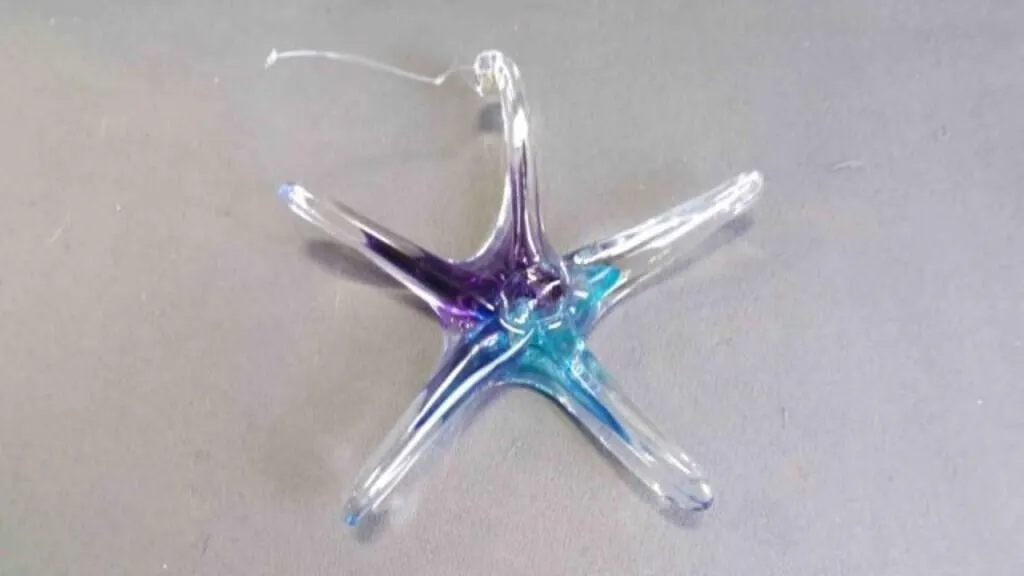 Beautifully Hand-Blown Glass Starfish Ornament