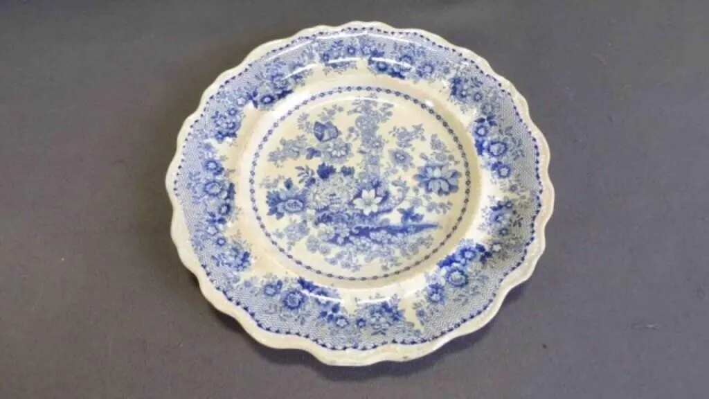 Antique "Tuscan Rose" Transferware Pattern Plate