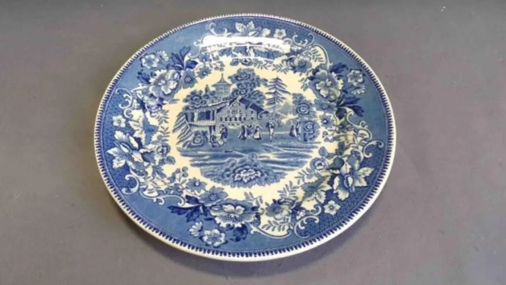 Vintage Beautiful Classic Blue Transferware Plate