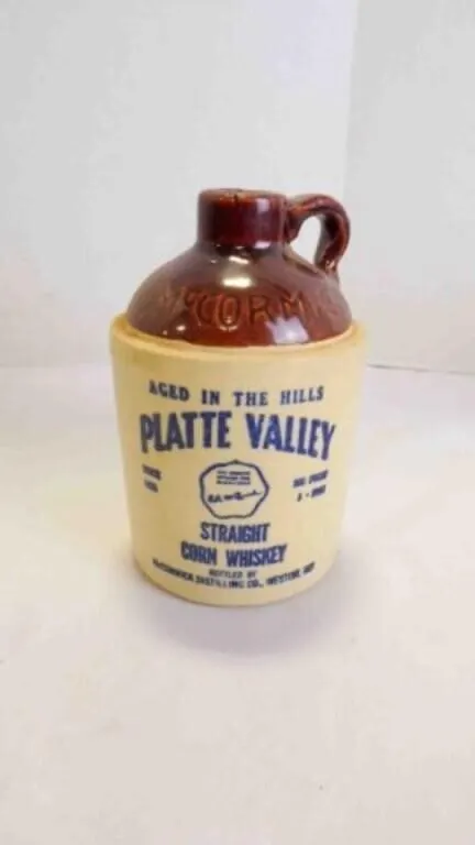 Vintage Platte Valley Advertised Ceramic Crock Jug