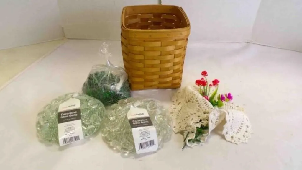 Vintage Longaberger Handwoven Basket Filled w/