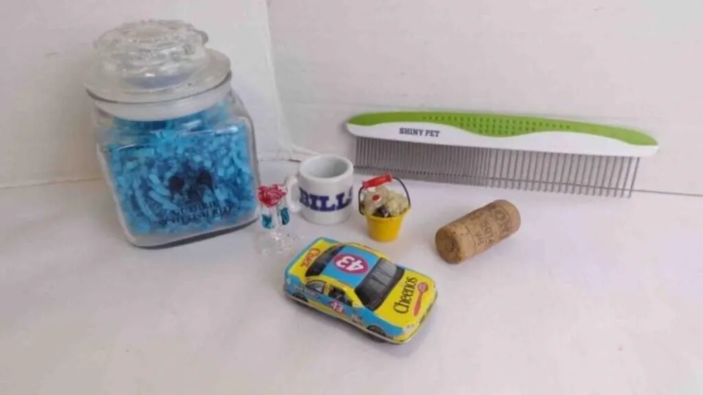 Collection of Jar w/Lid, Toys & Household Items