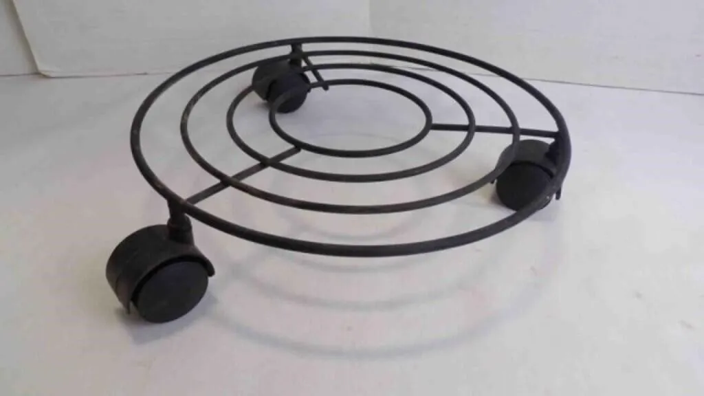 Black Metal Rolling Plant Caddy - UNMARKED MAKER