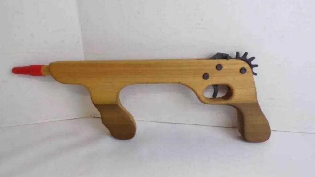Wooden Rubber Band Repeater Semi-Auto Gun Toy