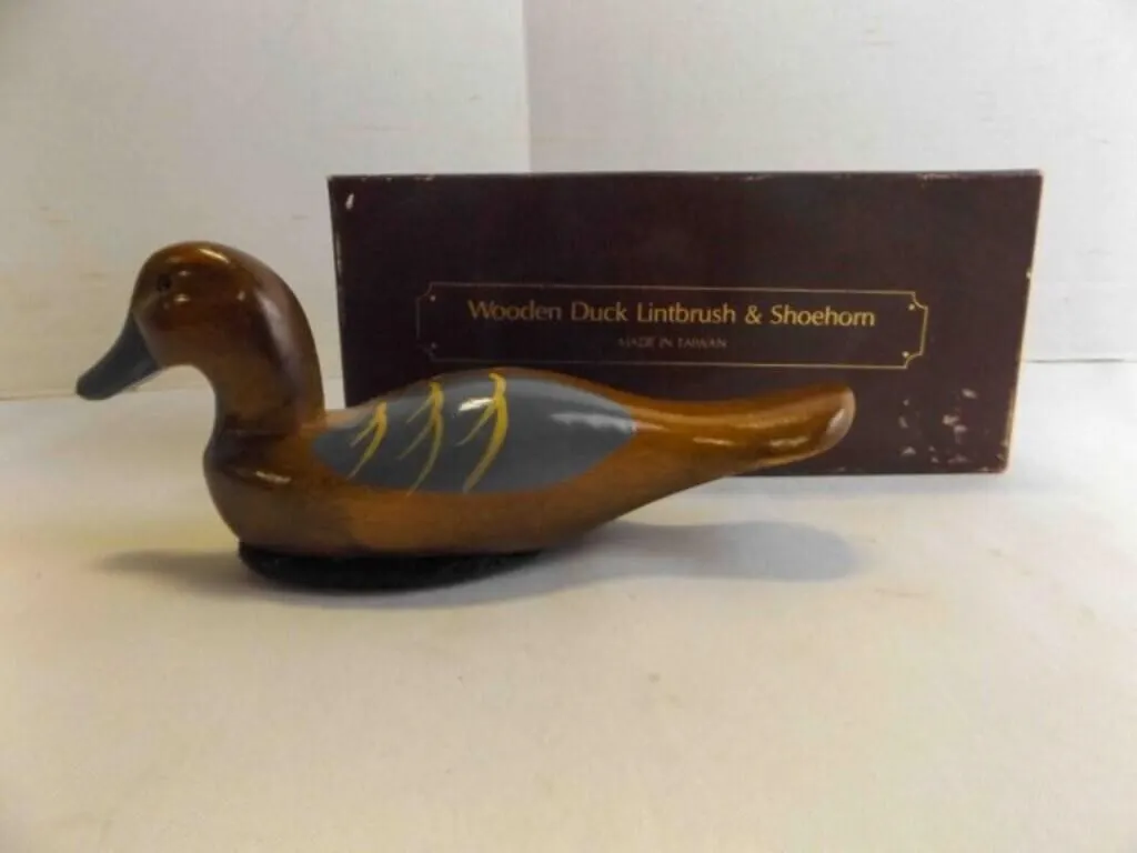 Hand Carved & Hand Painted Wooden Duck Figurine