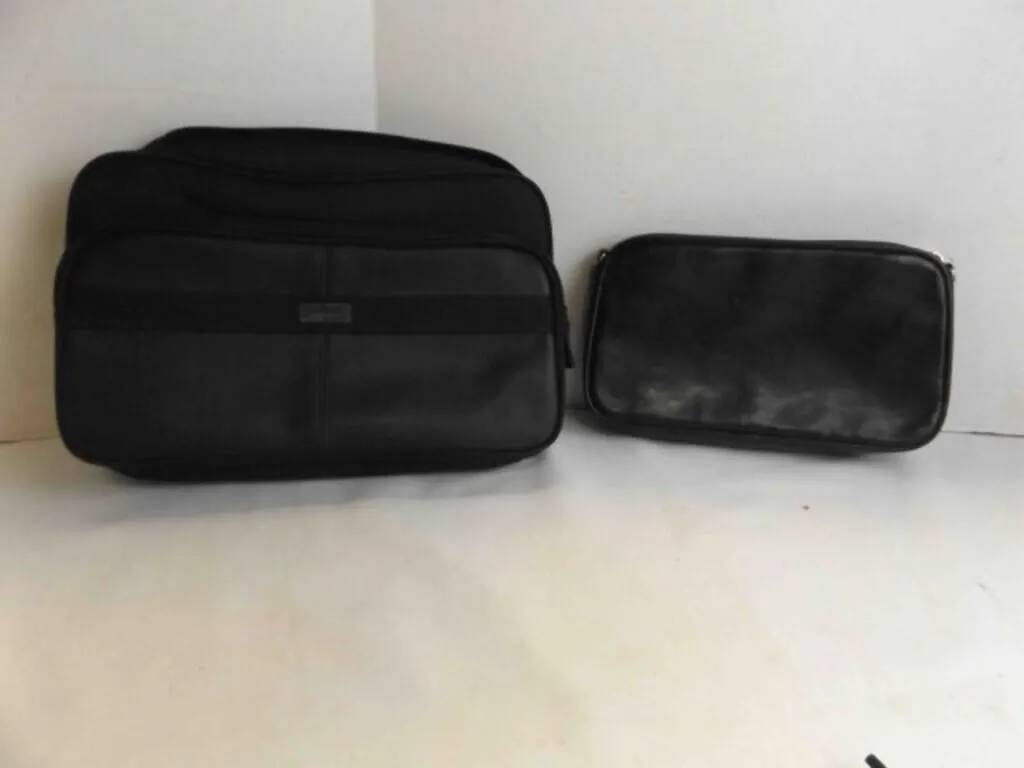 Black Stafford Toiletry Bag W/ Zippered