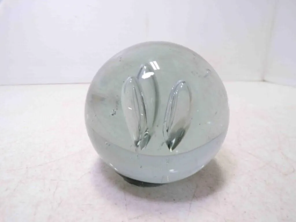 Vintage Hand Blown Art Glass Sphere Paper Weight