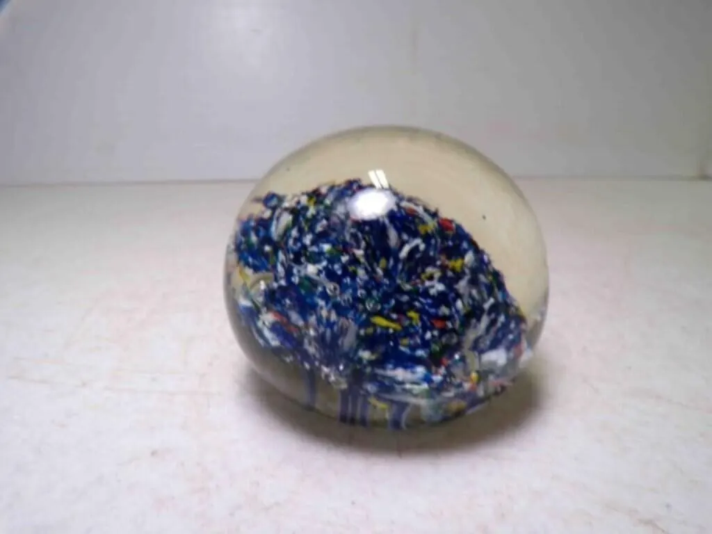 Hand Blown Art Glass Multi Color Internal Mosaic