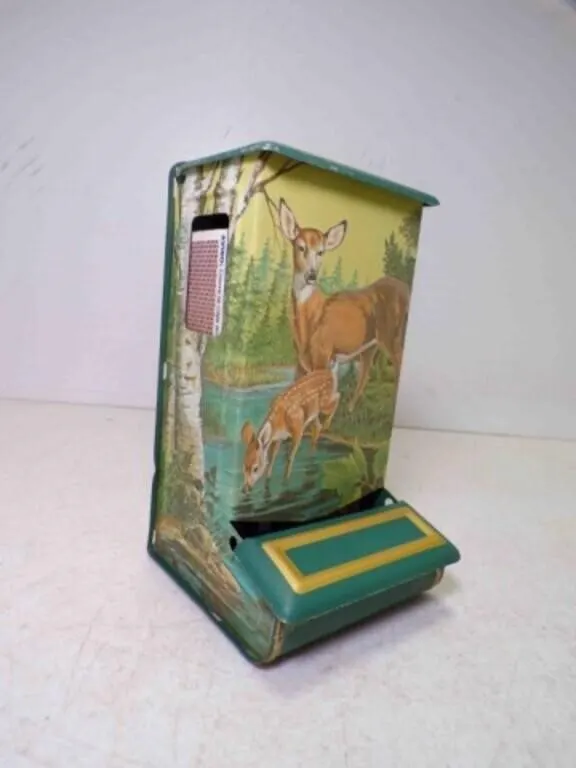 Vintage JASCO Litho Tin Wall Mount Matchbox Holder