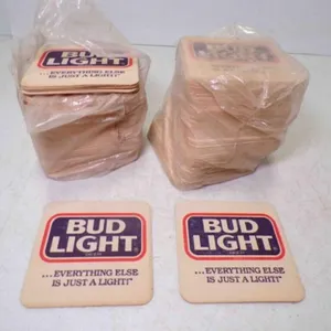 Vintage Bud Light Paper Coasters