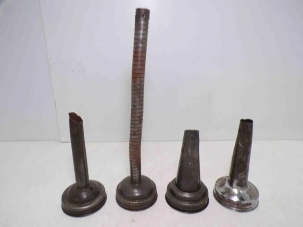 (3) Vintage Motor Oil Bottle Spouts & 1 Flexible