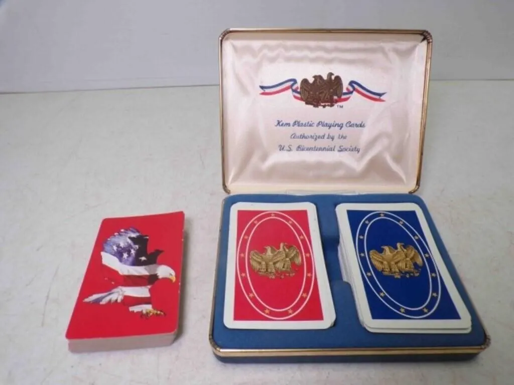 Patriotic Playing Cards & 1976 Double Deck US