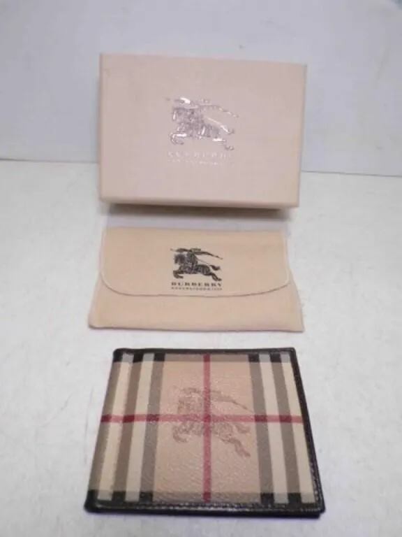 Vintage Burberry Haymarket Check Bi Fold Wallet