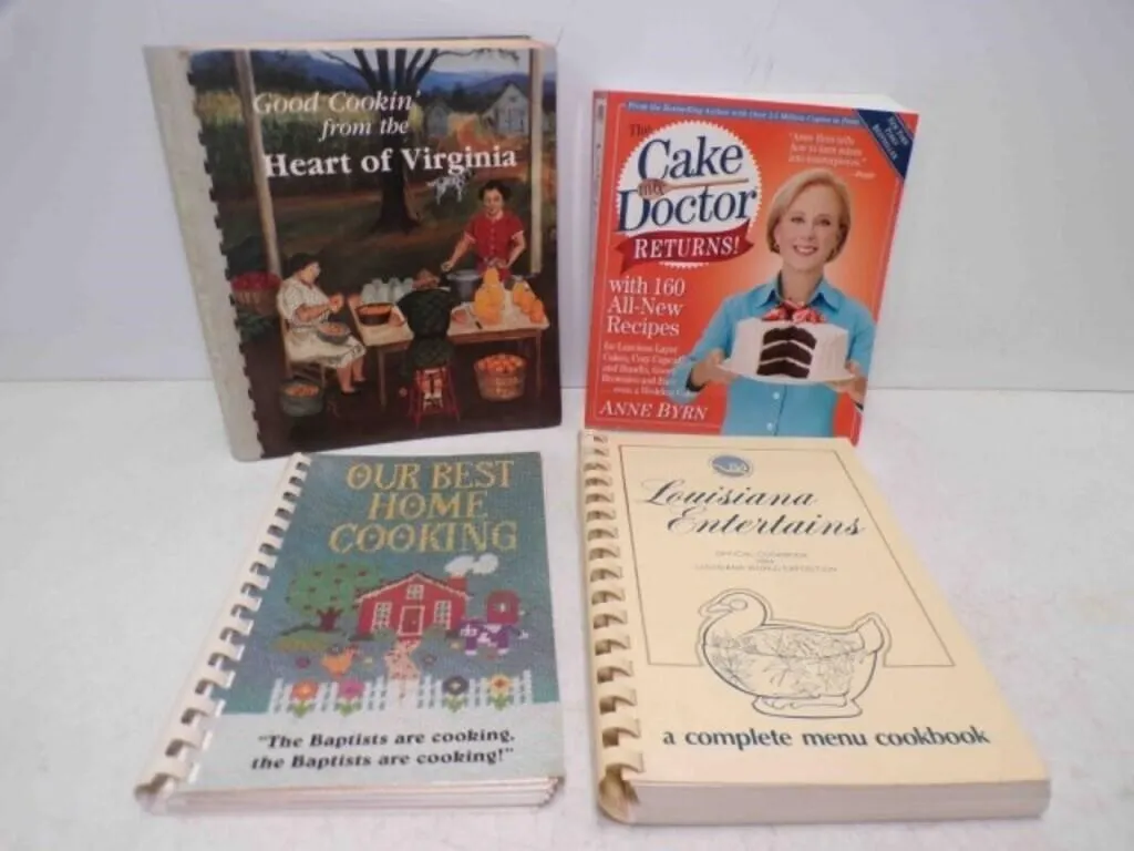 (4) Vintage Cookbooks