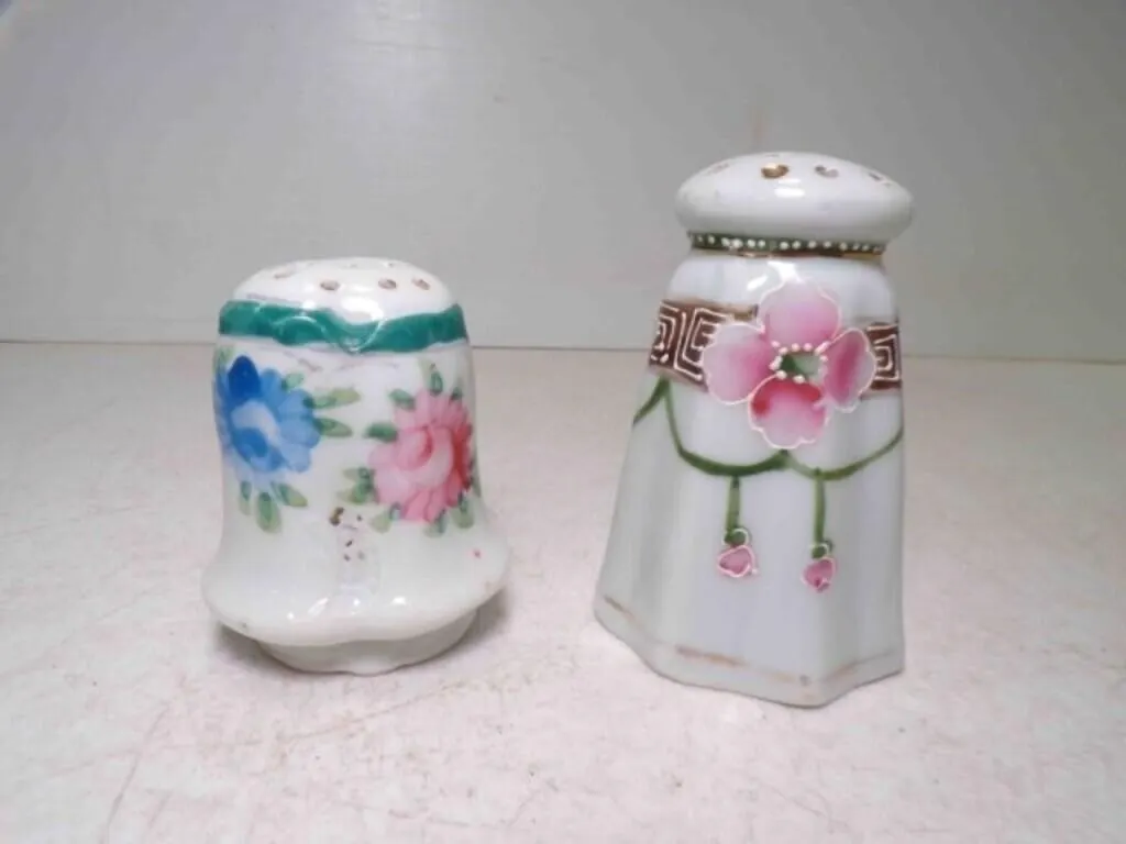 Hand Painted Porcelain Salt & Pepper Shakers