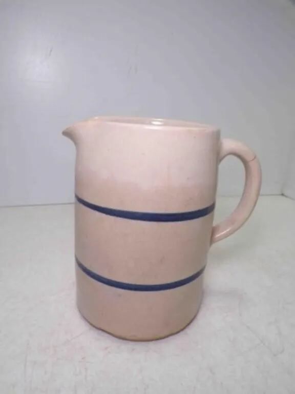 Vintage Stoneware Pitcher 2 Cobalt Blue Horizontal