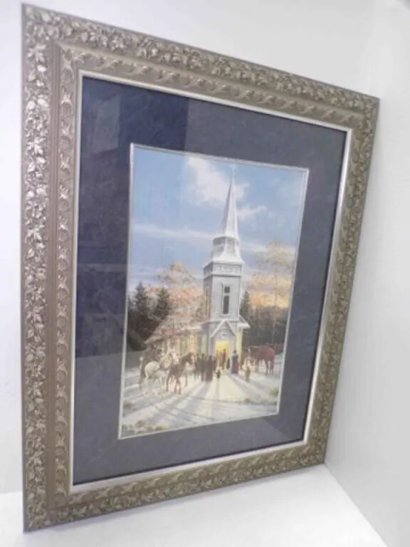 Framed Print by Jack Terry Winter Church Scene