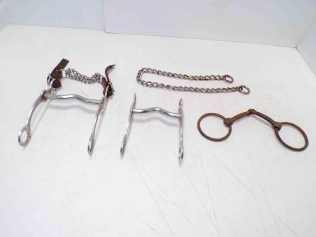(2) Aluminum Horse Bits & a Single Jointed Loose
