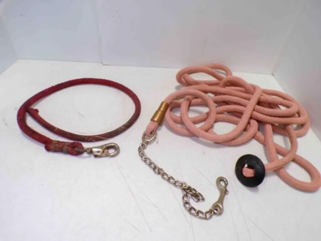 Pink & Red Twisted Cotton Lead Ropes