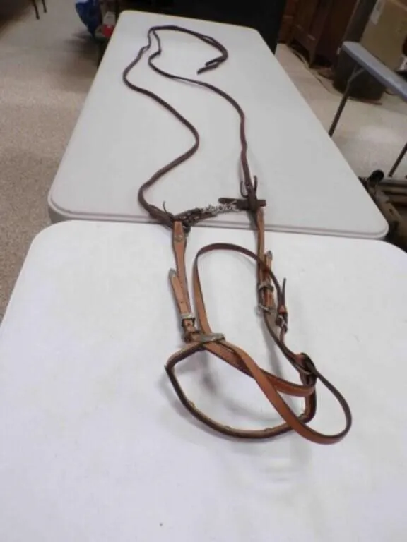 Vintage Western Leather Horse Bridle Headstall