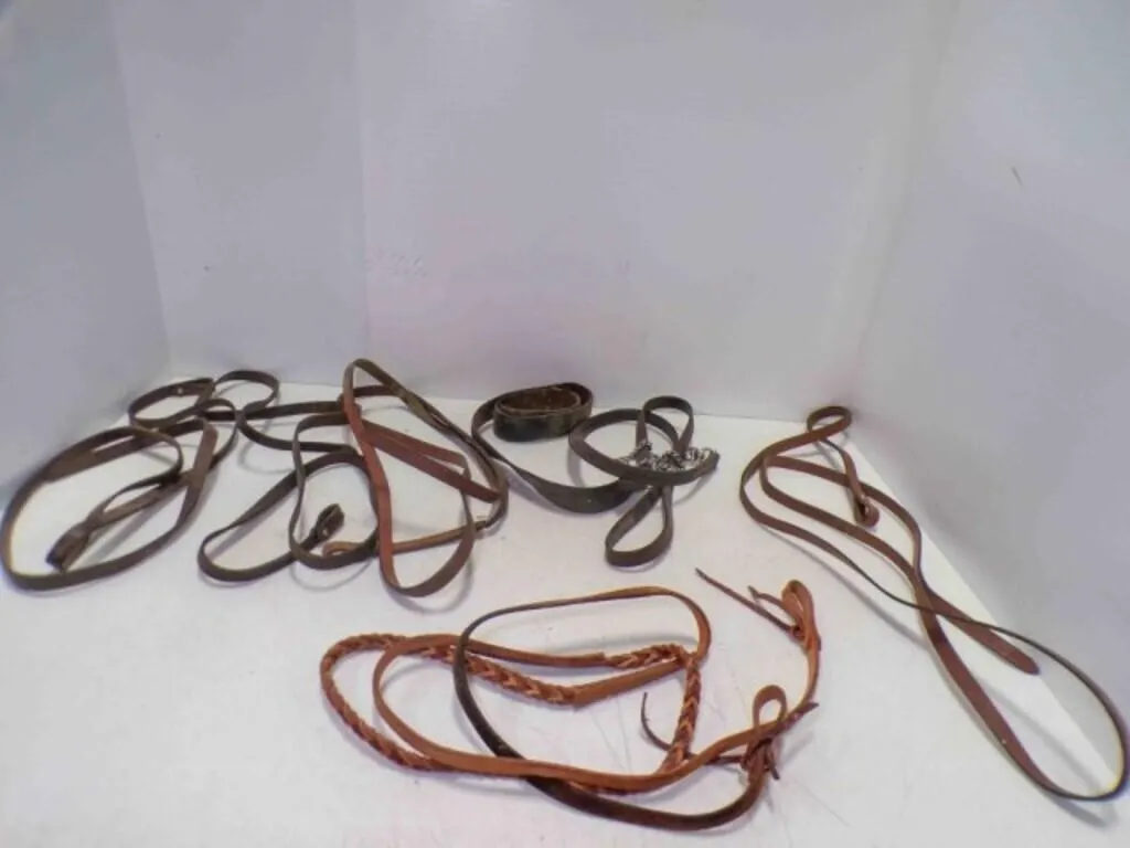 (6) Leather Western Cowboy Horse Reins