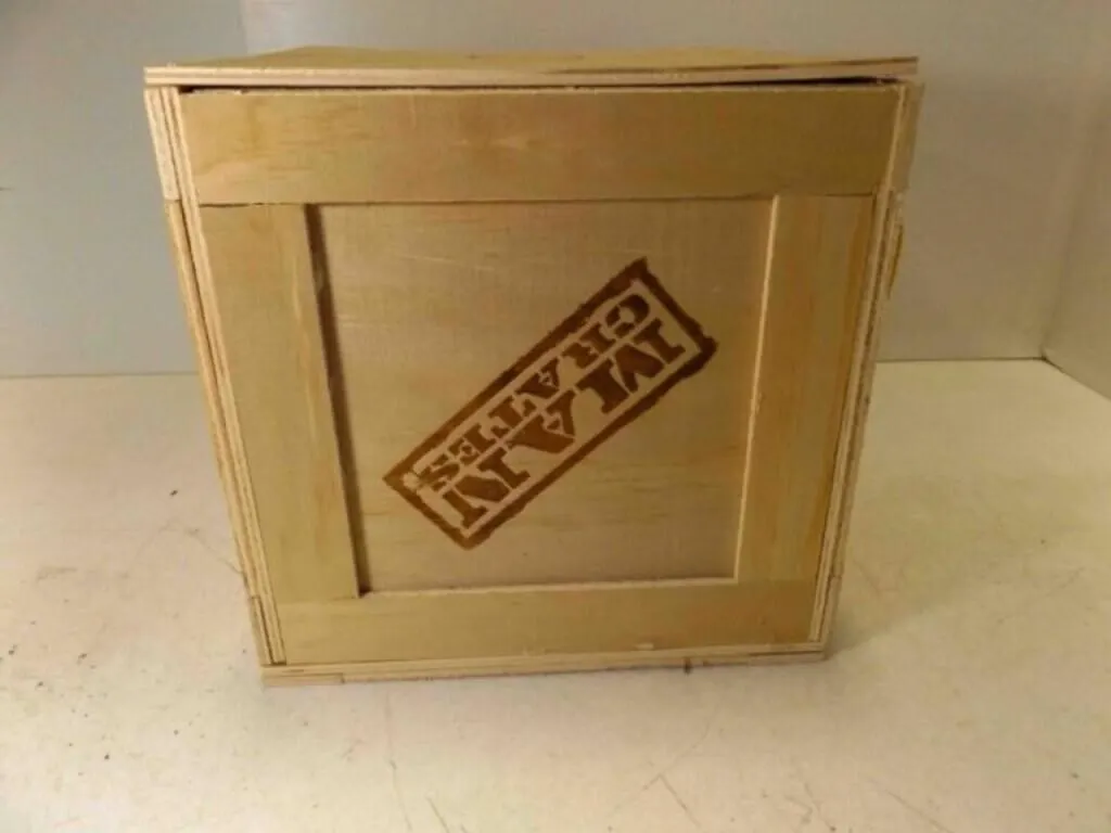 Man Crates Wooden Gift Box EMPTY 11X11X10.5
