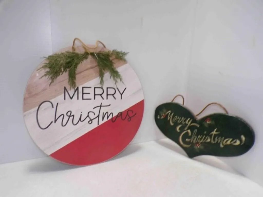 20" Double Sided "Welcome" & Merry Christmas Sign