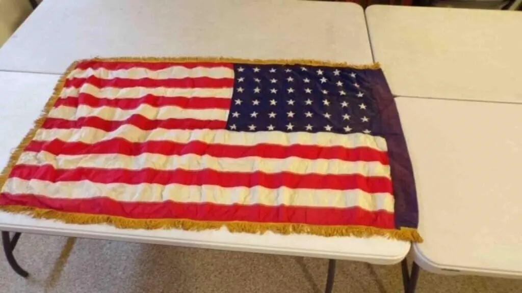 48 Star American Flag Gold Fringe - Ceremonial or