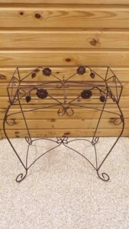 Vintage Wrought Iron Plant Stand